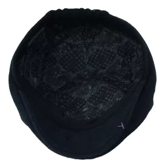 Kaszkiet Męski Granatowy Jodełka z Wełną Ocieplany Klasyczny Ivy Cap K323C - 8