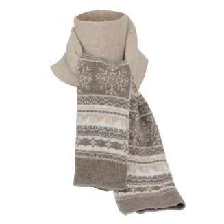 Damski Komplet Zimowy Czapka z Pomponem i Szalik Beżowy W322EK Polar Fashion - 3