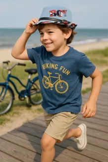 R184A Classic Hat Trilby Children'S Boy With A Belt - 2
