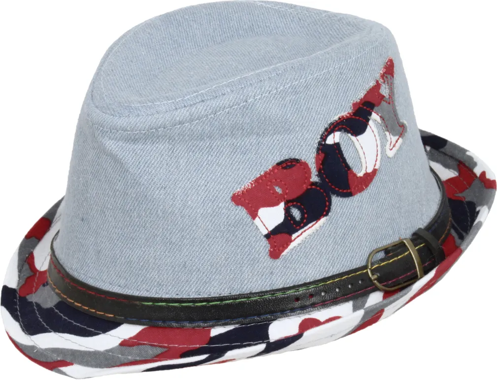 R184A Classic Hat Trilby Children'S Boy With A Belt