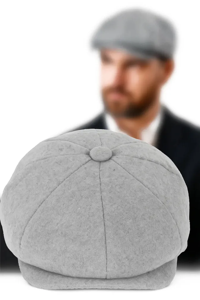 Stylowy Kaszkiet Polar Fashion K272B Szary Peaky Blinders 57 59 cm Shelby