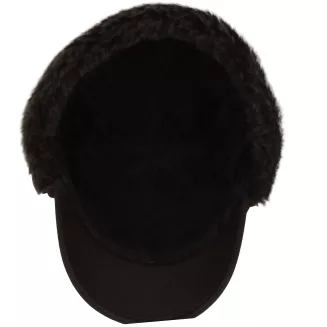 Brązowa skórzana czapka zimowa z osłoną uszu i karku K292A Polar Fashion - 7