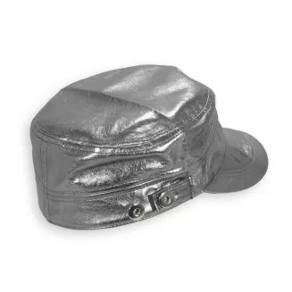 CZAPKA DAMSKA MĘSKA PATROLÓWKA GRAFITOWA METALICZNA BŁYSZCZĄCA K36B - 7
