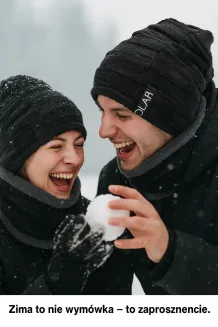 Unisex Grafitowy Komplet Akrylowy W394C Ciepła Czapka i Komin Polar Fashion - 7
