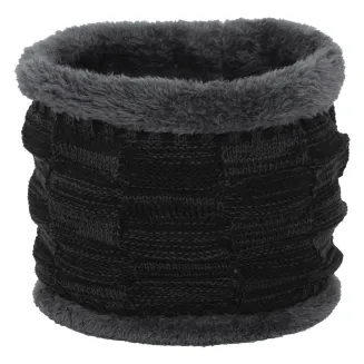Unisex Grafitowy Komplet Akrylowy W394C Ciepła Czapka i Komin Polar Fashion - 4