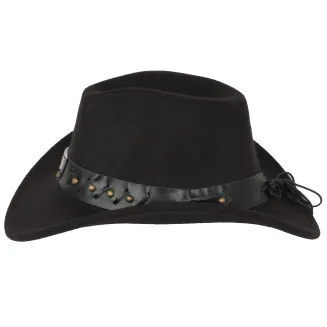 Czarny Kapelusz Kowbojski R238E  Styl Western Ochrona Przeciwsłoneczna Unisex - 3