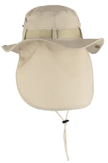 Kapelusz R243A Jasnobeżowy z Osłoną Karku  Wojskowy Styl Polar Fashion - 3