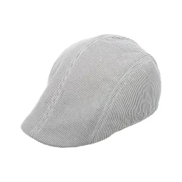 PolarFashion-Czarny Kaszkiet męski bawełniany letnia czapka-K179D