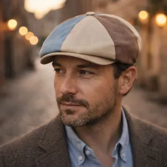 Kaszkiet męski Shelby K303C bawełniany gazeciarz regulowany 57 61cm vintage - 7