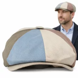 Kaszkiet męski Shelby K303C bawełniany gazeciarz regulowany 57 61cm vintage