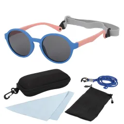 S8143 C19 Niebiesko Pomarańczowe Elastyczne okulary dziecięce z polaryzacją