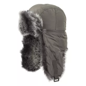 Ciepła czapka uszatka dziecięca W232C zielono-czarna zimowa Pilotka - 2