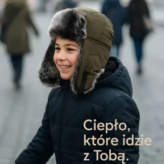 Ciepła czapka uszatka dziecięca W232C zielono-czarna zimowa Pilotka - 5