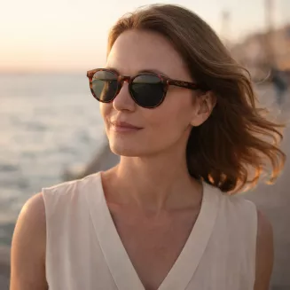 Solano Polaryzacyjne Okulary Przeciwsłoneczne Unisex Brązowe Zielone SS21126B - 7