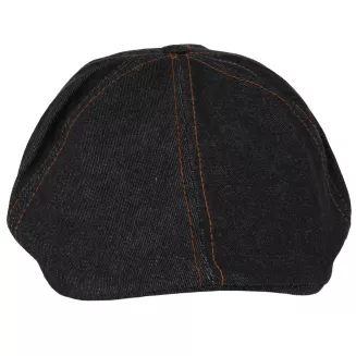 Bawełniany Kaszkiet Męski Jeansowy Czarny Peaky Blinders Polar Fashion K301C - 2