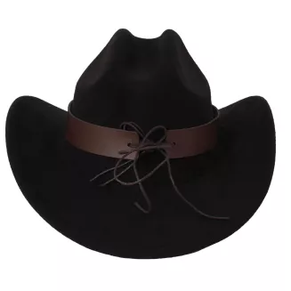 CZARNY KAPELUSZ KOWBOJSKI WESTERN + OKULARY PILOTKI ZESTAW UNISEX R260H - 4