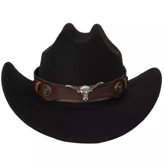 CZARNY KAPELUSZ KOWBOJSKI WESTERN + OKULARY PILOTKI ZESTAW UNISEX R260H - 5