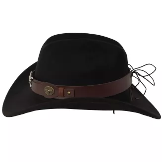 CZARNY KAPELUSZ KOWBOJSKI WESTERN + OKULARY PILOTKI ZESTAW UNISEX R260H - 6