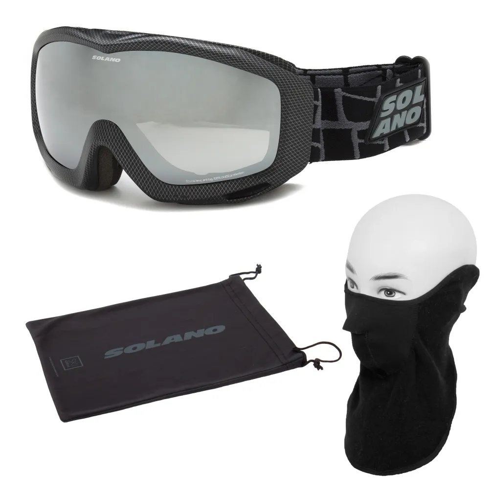 Solano SP40002B Ski Goggles For Adults
