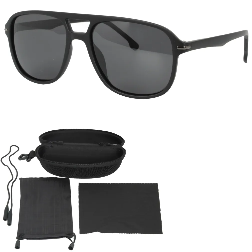 Polar Fashion P8128C1 Męskie Czarne Polaryzacyjne Okulary UV400 | Wysyłka z Polski