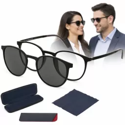 Okulary 2w1 Clip-On Magnetyczne Polaryzacja UV400 Unisex Solano CL90300A