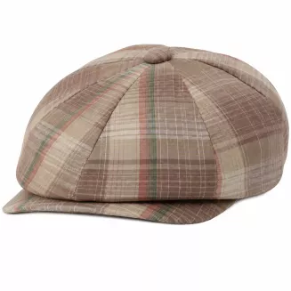 Kaszkiet Męski w Kratę Letnia Czapka Gazeciarz Peaky Blinders Beżowy K303F - 3