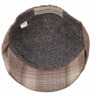 Kaszkiet Męski w Kratę Letnia Czapka Gazeciarz Peaky Blinders Beżowy K303F - 6