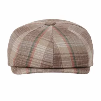 Kaszkiet Męski w Kratę Letnia Czapka Gazeciarz Peaky Blinders Beżowy K303F - 4