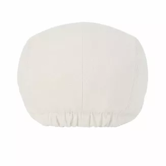 Kaszkiet Męski Bawełniany Ecru Beżowy Letni Czapka Flat Cap Kremowy K311B - 7