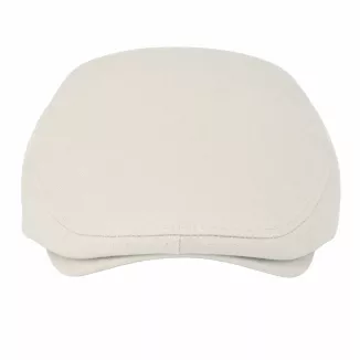 Kaszkiet Męski Bawełniany Ecru Beżowy Letni Czapka Flat Cap Kremowy K311B - 4