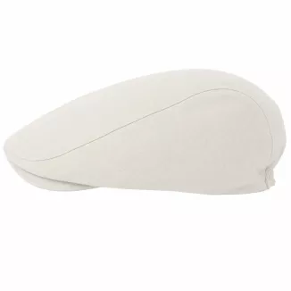 Kaszkiet Męski Bawełniany Ecru Beżowy Letni Czapka Flat Cap Kremowy K311B - 6