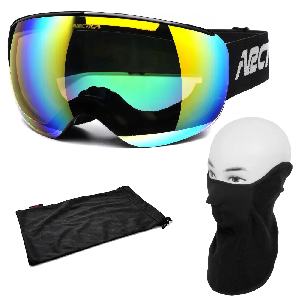 Arctica G111 Żółto-zielone Gogle narciarskie na narty snowboard