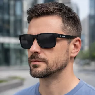 Czarne  Męskie okulary korekcyjne  CL90286a z nakładką clip-on polaryzacja - 7