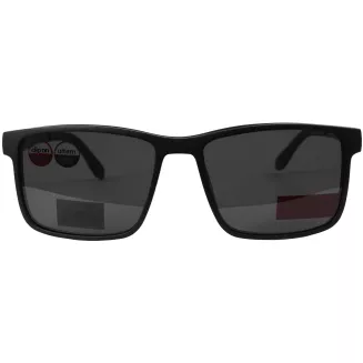 Czarne  Męskie okulary korekcyjne  CL90286a z nakładką clip-on polaryzacja - 3