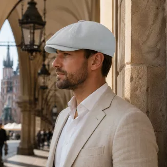 Kaszkiet Męski Szary Popielaty Letni Czapka Gazeciarz Peaky Blinders K313D - 6