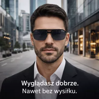 Okulary przeciwsłoneczne polaryzacyjne Solano SS21110A męskie czarne TAC - 7