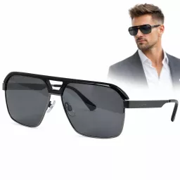 Okulary przeciwsłoneczne polaryzacyjne Solano SS21110A męskie czarne TAC