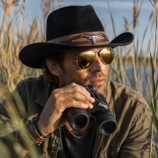 Czarny Kapelusz Kowbojski R254D Zestaw Pilotki Western Cowboy Męski Damski - 4