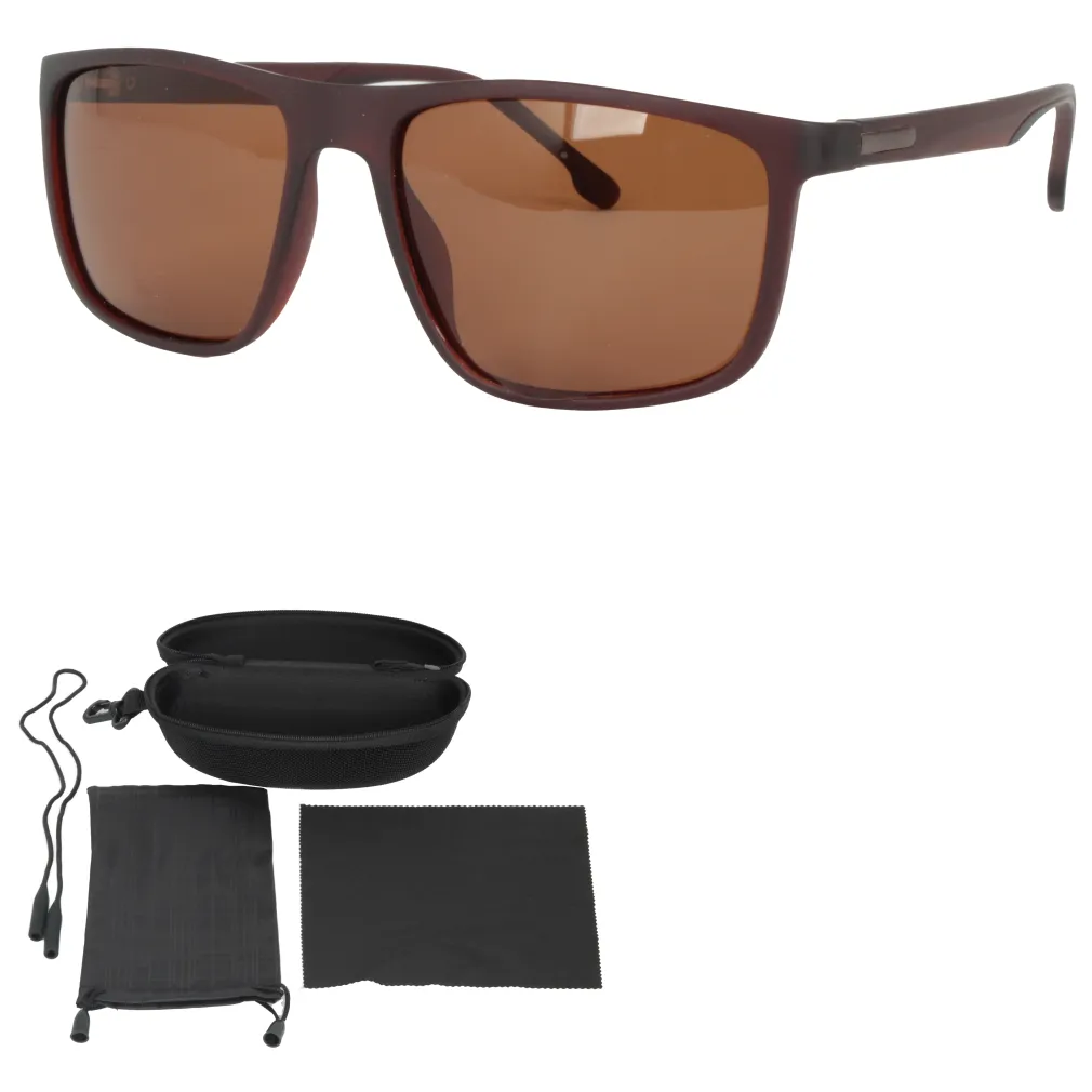 Męskie Okulary Polar Fashion P8169C2 Brązowe Polaryzacyjne | Od Ręki!