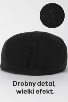 Ocieplany Kaszkiet Shelby Peaky Blinders Grafit Jodełka K275B Polar Fashion - 5