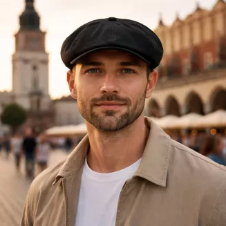 Letni Kaszkiet Gazeciarz Czarny Męski Shelby Peaky Blinders Czapka K308H - 8