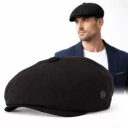 Letni Kaszkiet Gazeciarz Czarny Męski Shelby Peaky Blinders Czapka K308H