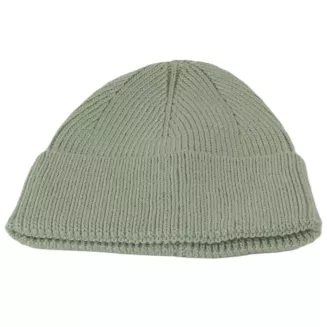 Ciepła Czapka damska beanie zielona 100% wiskoza z wywinięciem W535B - 6