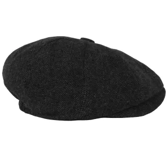 Czarny Kaszkiet Męski w Jodełkę K282C – Styl Peaky Blinders Polar Fashion - 4