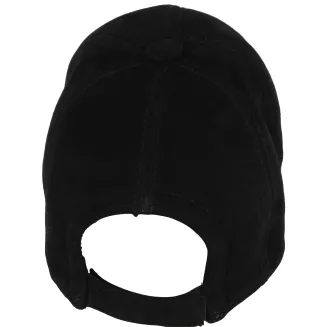 Czarna Skórzana Czapka z Daszkiem Ocieplona Nubukowa K296E Polar Fashion - 3