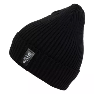 Zimowa Czapka Męska Beanie W456A Czarna Wywijana Polar Fashion - 2