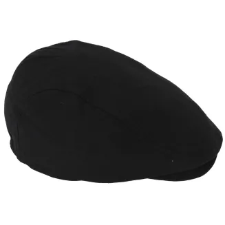 czarny kaszkiet meski bawelniany flat cap letni z gumka K306G 57-59cm Polar Fashion - 3