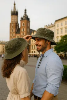 Kapelusz Letni R244D Zielony Dla Niej i Dla Niego Styl Ochrona PolarFashion - 2