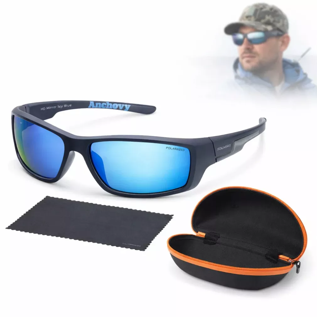 Granatowe Okulary wędkarskie Solano FL20069D polaryzacyjne dla kierowców uv