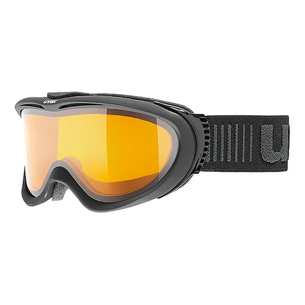 Gogle Uvex COMANCHE LGL 55/1/092 na narty snowboard 55/1/092/2629 - black mat z  szybą S1: lasergold lite/ clear przepuszczalność światła od 43% do 80%